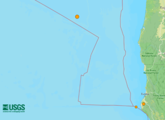 Three Quakes Strike Off the Coast