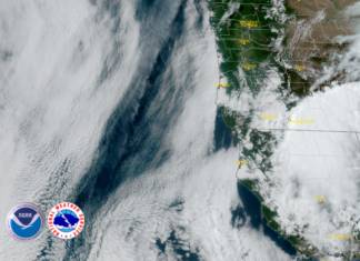 Strong Low Pressure Circulating Over South Eastern Oregon to Push Showers and Thunderstorms Over the Region into the Weekend
